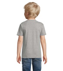 Camiseta de niño de punto liso con cuello redondo personalizable